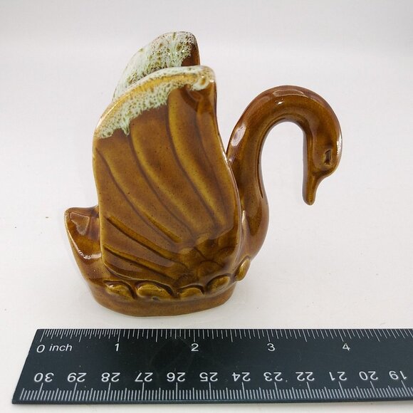 Van Briggle 5" Swan Glazed porcelain signed Figurine statue Colorado Springs USA - Picture 3 of 9